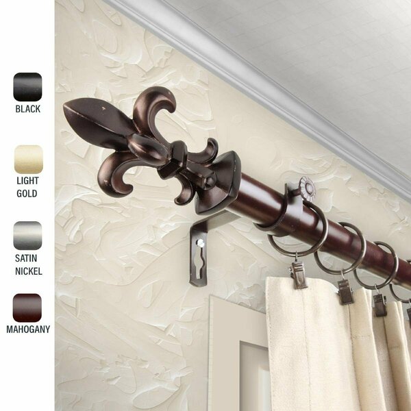 Kd Encimera 1 in. Silas Curtain Rod with 160 to 240 in. Extension, Bronze KD3733694